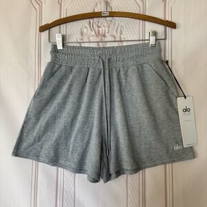 Alo Yoga Dreamy Short Lounge Star Heather Grey Size Small NWT Pockets